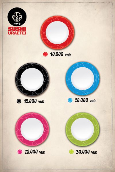 bảng giá theo màu dĩa